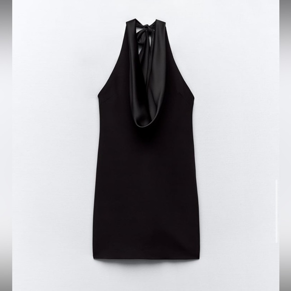 Zara COMBINATION HALTER DRESS - Picture 5 of 7